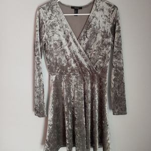 Forever 21 Grey Velvet Dress
